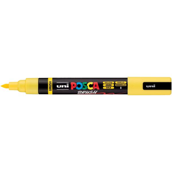 Marqueur Posca pointe moyenne Brush jaune — Non classé