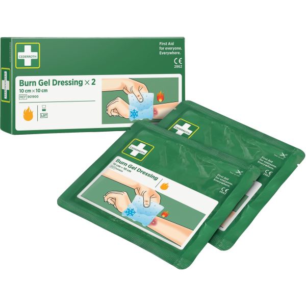 CEDERROTH Compresse gel pour brûlures, 100 x 100 mm — Premiers secours