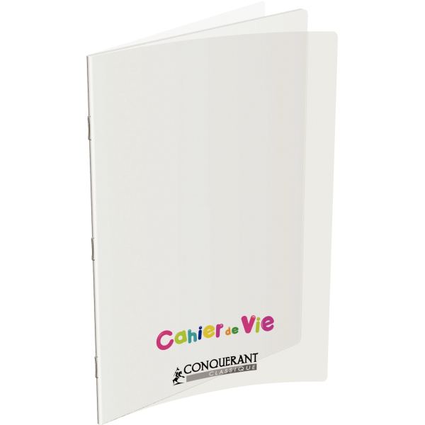 Cahier de vie 96 pages CONQUERANT, 24x32 cm, ligné/uni, couv, CONQUERANT CLASSIQUE PP — CAHIERS ET DERIVES DE PAPIER