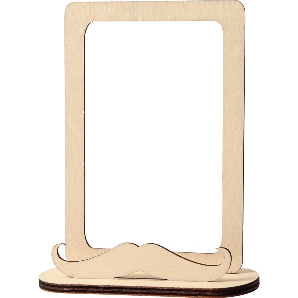 Cadre photo en bois, moustache, N.C — TRAVAUX MANUELS