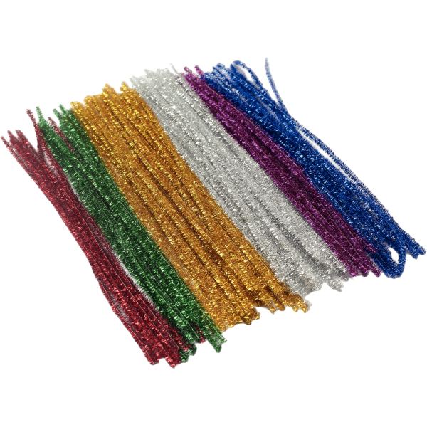 Sac de 100 chenilles diamètre 6mm longueur 30 cm métal assor, N.C — TRAVAUX MANUELS