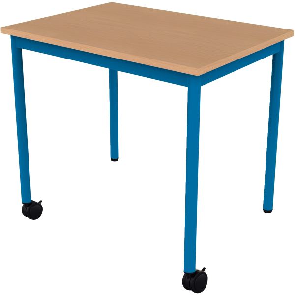 Table maternelle 60x60 cm 2 roulettes taille 1 bleu, N.C — UNIVERS PETITE ENFANCE