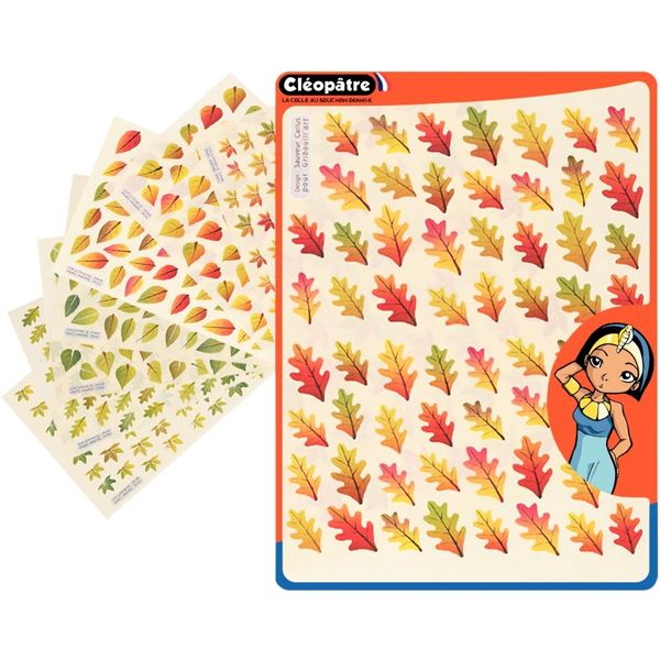 Pochette de 958 gommettes formes feuilles assorties, N.C — TRAVAUX MANUELS