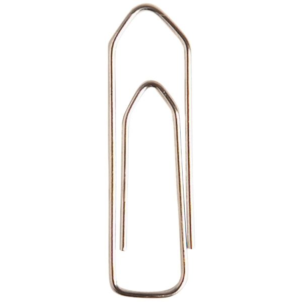 Boite de 100 trombones 45 mm bout chevron nickelé, N.C — PETIT MATERIEL BUREAU ET ECOLE