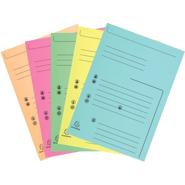 Paquet de 25 chemises imprimées 210g avec 2 rabats, format 2, SUPER — CLASSEMENT