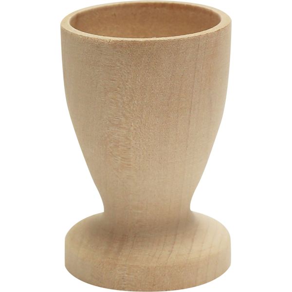 Lot de 10 coquetiers en bois, N.C — TRAVAUX MANUELS