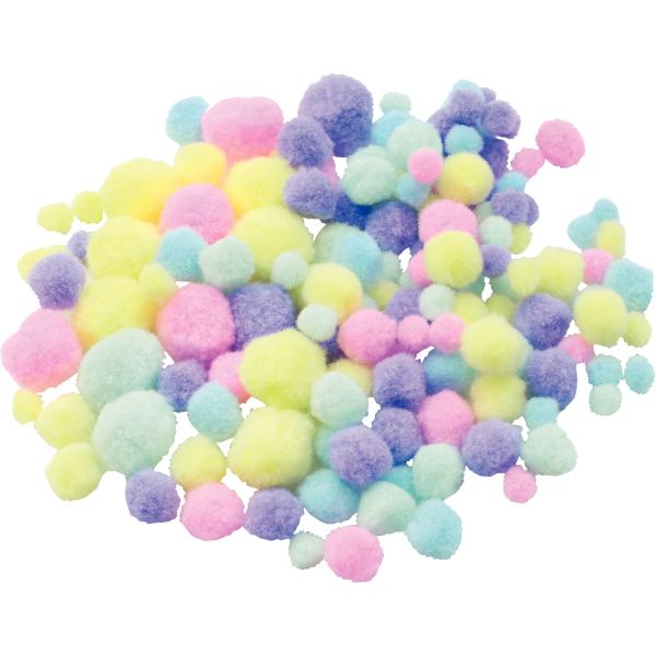 Sachet de 300 pompons pastel assortis, N.C — TRAVAUX MANUELS