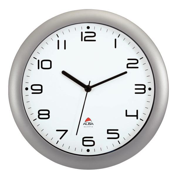 Horloge silencieuse diamètre 30cm gris métal — Non classé