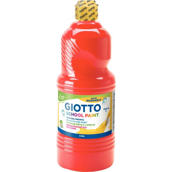 Flacon de 1 L de gouache liquide lavable GIOTTO coloris rouge — Non classé