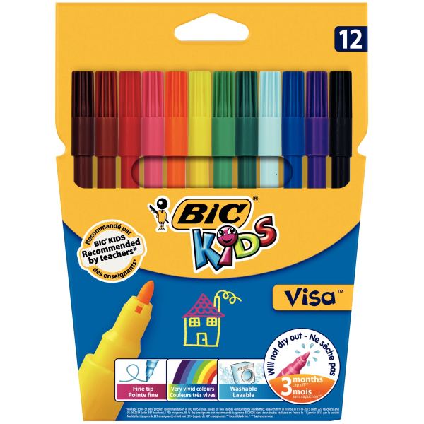 Lot de 25 pochettes de 12 feutres Visa assortis dont 5 gratuites — Non classé