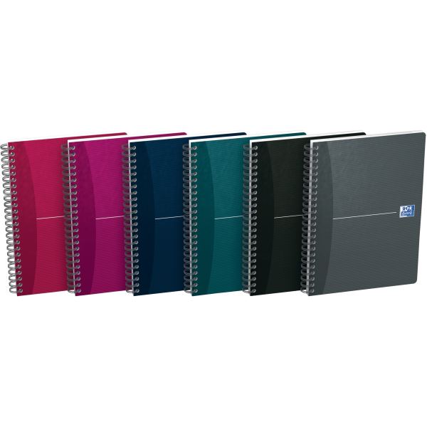 Oxford Office Carnet à spirale, A5, quadrillé, 100 pages — Reliures spirales sans micro-perforation