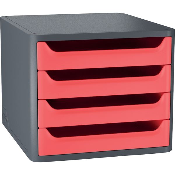 Module 4 tiroirs First Rouge coquelicot, N.C — EQUIPEMENT CLASSE ET BUREAU