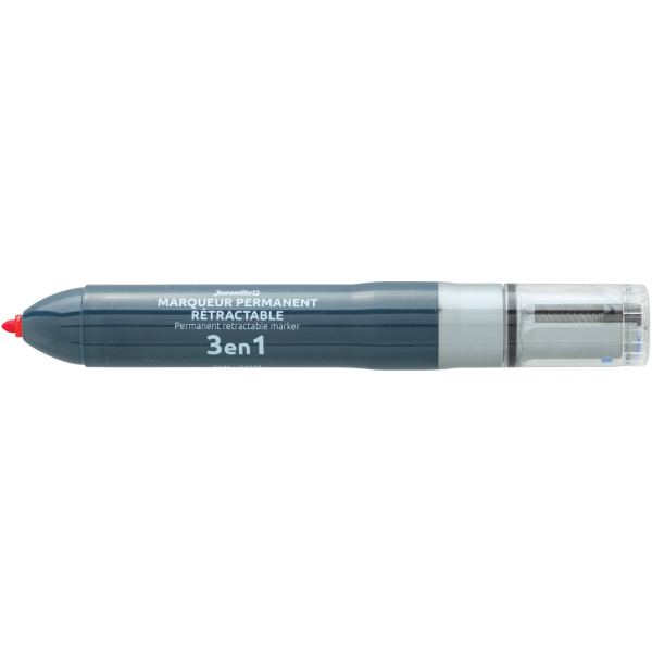 Marqueur permanent 3en1 bleu noir rouge, N.C — ECRIRE ET CORRIGER