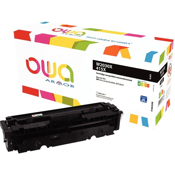 OWA cartouche laser noire haute capacité remanufacturée compatible HP 415X (W2030X) — CONSOMMABLES INFORMATIQUES