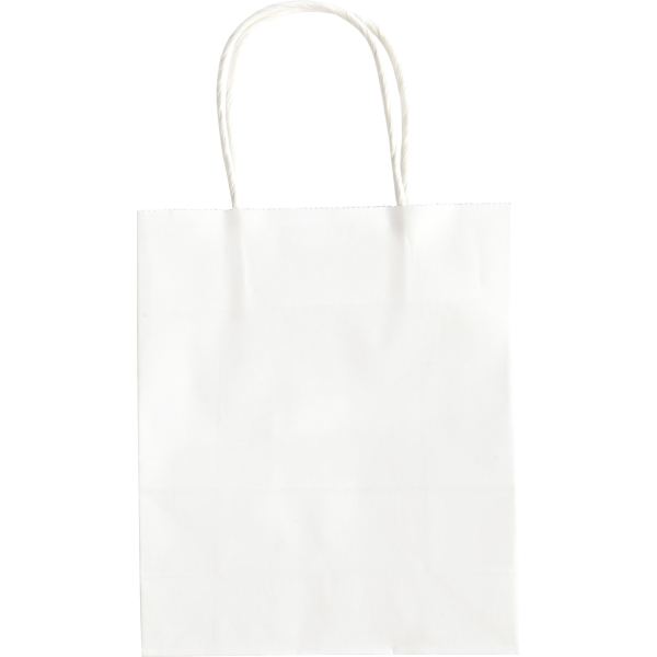 folia Sac en papier kraft, 180 x 80 x 210 mm, blanc — Sachets cadeaux