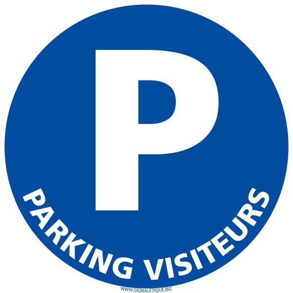 Panneau parking visiteurs diamètre 25 cm, N.C — PETIT MATERIEL BUREAU ET ECOLE
