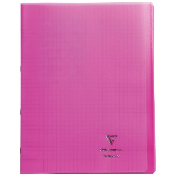 Piqûre 96 pages KOVERBOOK, format 24x32 cm, seyès 90g, couverture polypropylène rose — Non classé