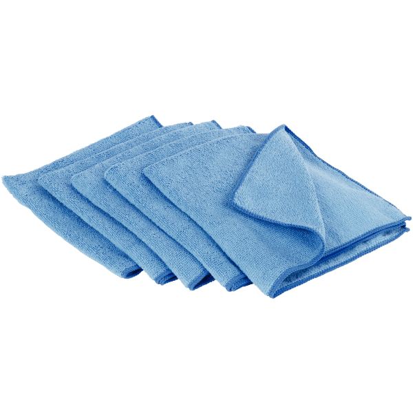 Paquet de 5 lavettes microfibres bleues, N.C — SERVICES GENERAUX