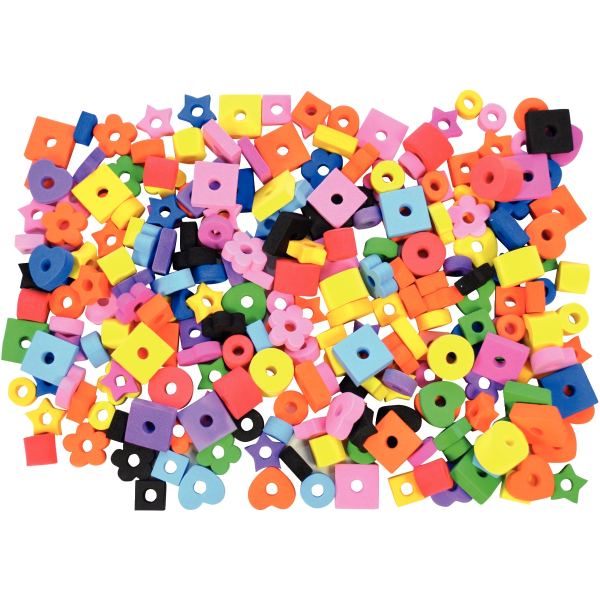 Sachet environ 250 perles mousse assorties, N.C — TRAVAUX MANUELS