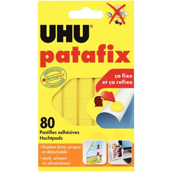 Blister de 80 pastilles adhésives Patafix jaunes — Non classé