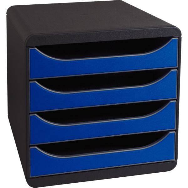 EXACOMPTA Module de classement BIG-BOX, 4 tiroirs,bleu royal — Modules de classement