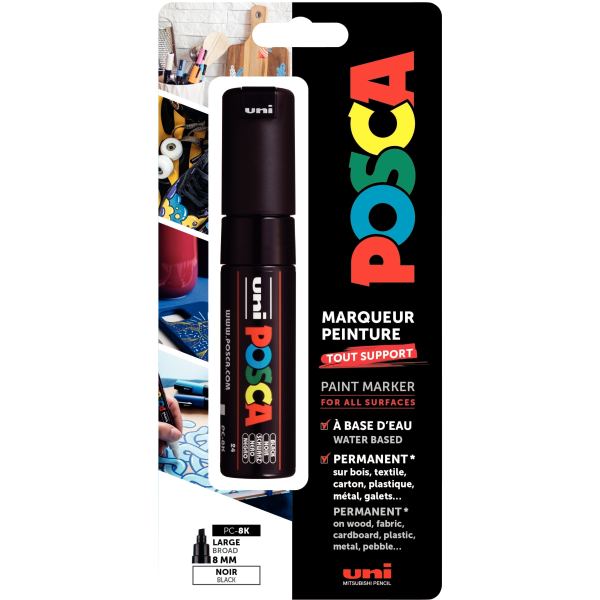 Blister de 1 marqueur Posca pointe large noir — Non classé