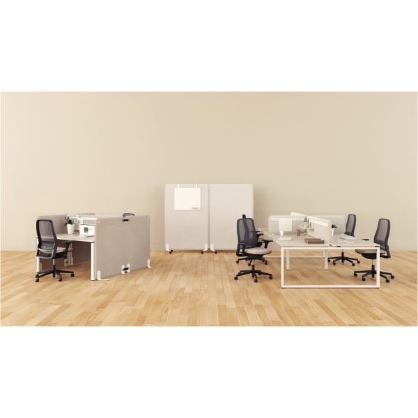 Cloison tissu acoustique H160 xL80 cm gris, N.C — MOBILIER