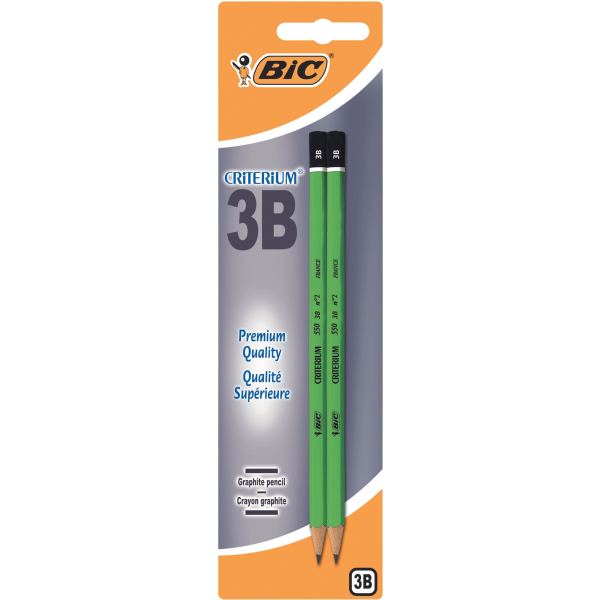 Blister de 2 crayons graphite Critérium 3B, N.C — ECRIRE ET CORRIGER
