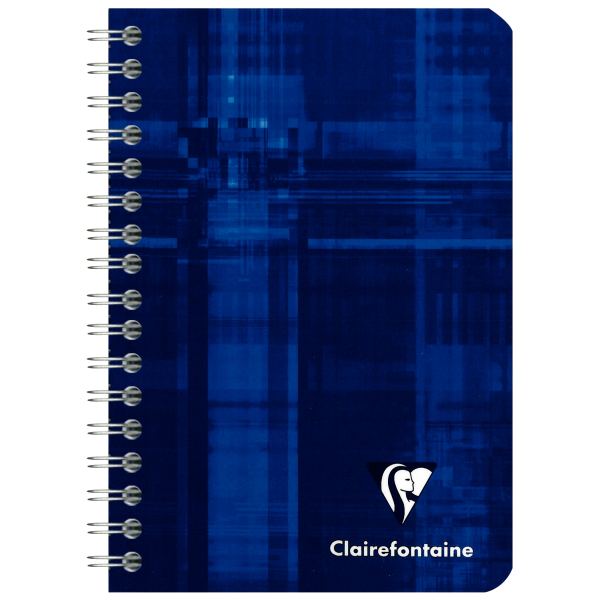 Carnet à reliure intégrale 180 pages CLAIREFONTAINE, format 9x14 cm, quadrillé 5x5, papier 90g — Reliures spirales sans…
