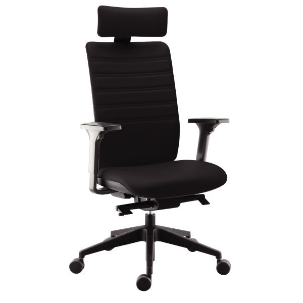 Fauteuil direction Wi-Max avec tétière noir, N.C — MOBILIER