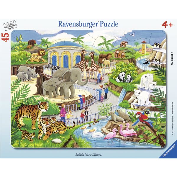 Puzzle à cadre 45 pièces, visite au zoo, N.C — JEUX