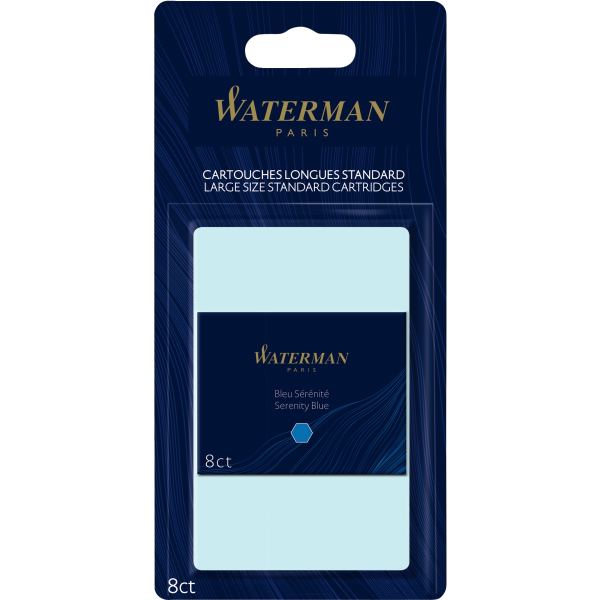 Blister de 8 cartouches longues Waterman bleues — Non classé