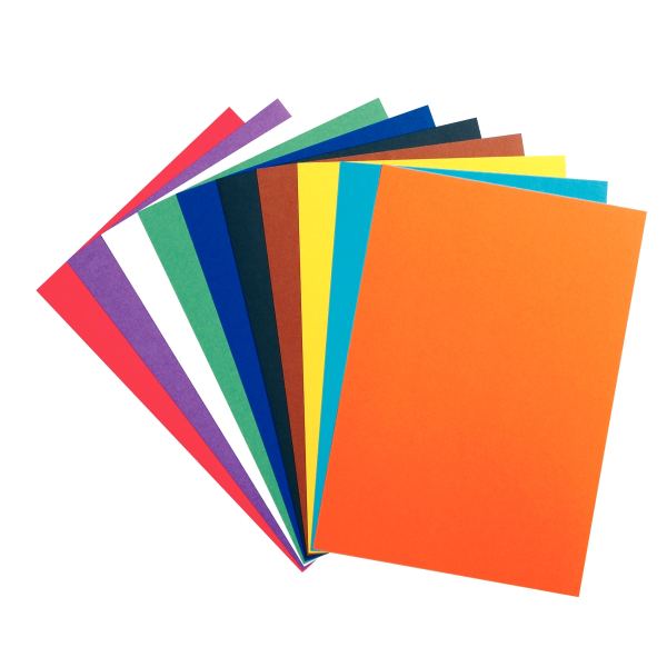 Paquet de 100 feuilles de carton couleur, 340 grammes, forma, N.C — TRAVAUX MANUELS