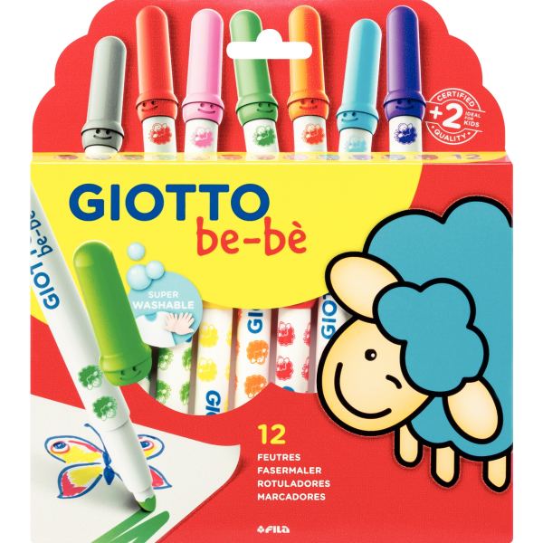 Pochette de 12 feutres Maxi Bébé, N.C — DESSIN SCOLAIRE ET PROFESSIONNEL