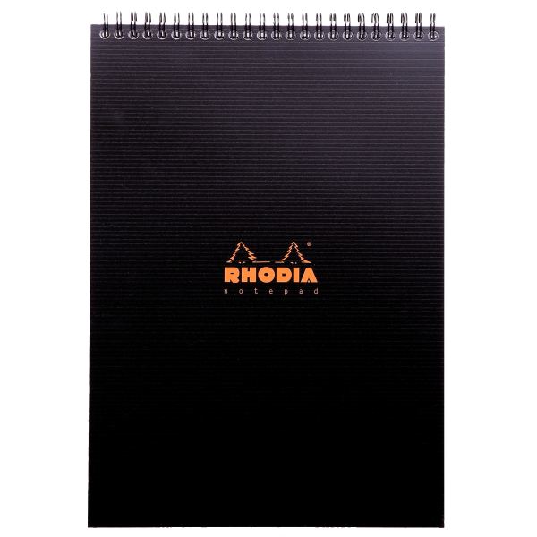 Bloc-notes RHODIACTIVE à reliure intégrale, format A4, 80 feuilles, quadrillé 5x5, papier 90g — Cahiers & blocs notes