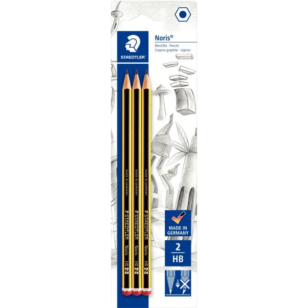 Blister de 3 crayons graphite Noris 2HB — ECRIRE ET CORRIGER