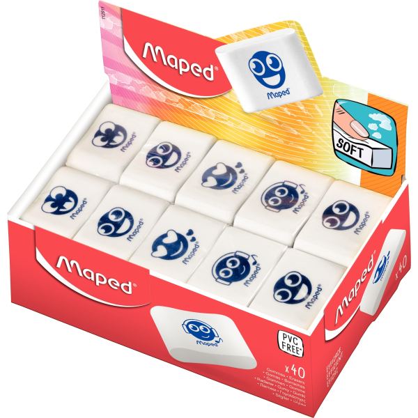 Boîte de 40 gommes assorties — Non classé
