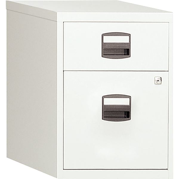 Caisson Mobile Mt International Metal 2 Tiroirs Coulissants 2 Serrures Roulettes 42x50x53 cm Coloris — MOBILIER