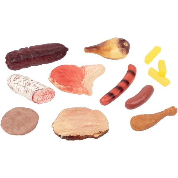 Sachet de viandes et de frites, 12 pièces en plastique, N.C — JEUX