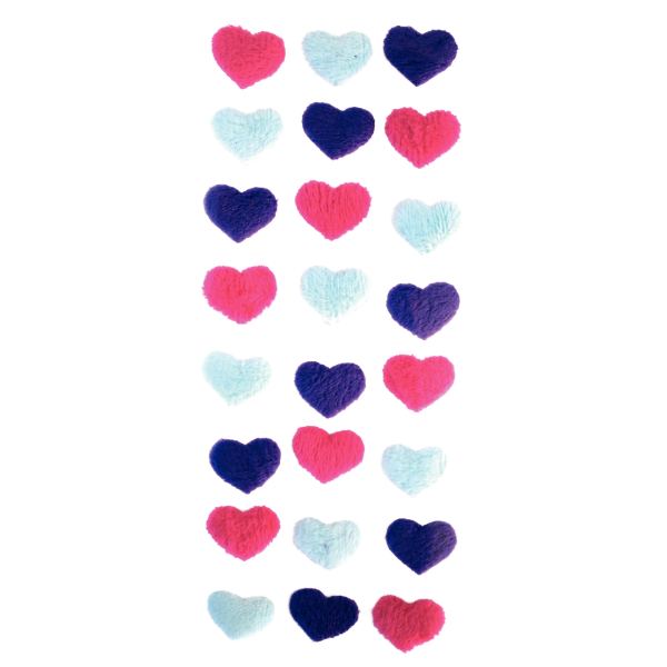 Sachet de 96 gommettes coeur doux + satin assortis, N.C — TRAVAUX MANUELS