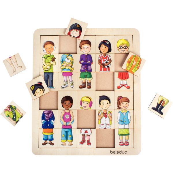 Encastrement en bois 30 pièces, les enfants du monde, N.C — JEUX