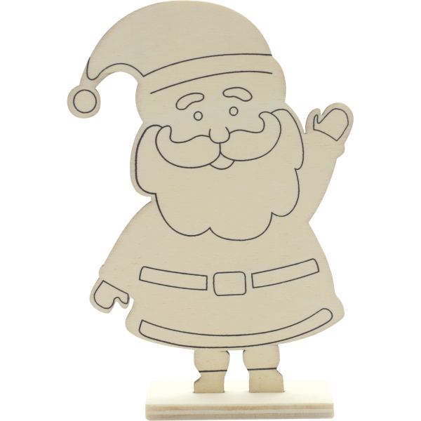 Lot de 10 Pères noël en bois a monter, N.C — TRAVAUX MANUELS