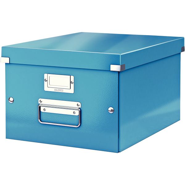LEITZ Boîte de rangement Click & Store WOW, A4, bleu — Boîte de rangement, carton