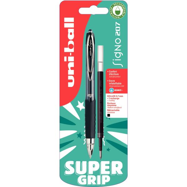 Blister de 1 roller Signo RT207 noir + 1 recharge, N.C — ECRIRE ET CORRIGER