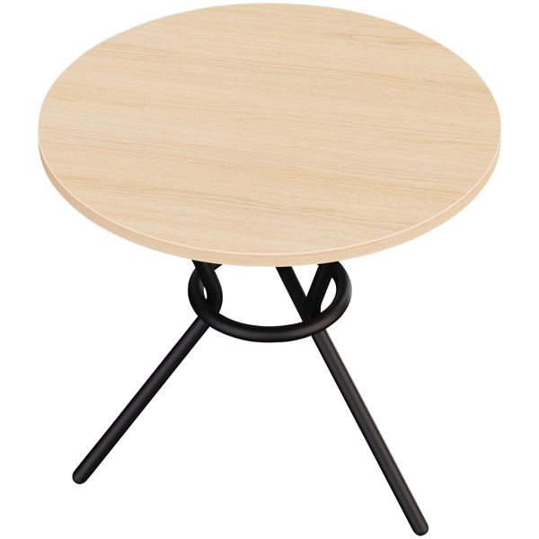 Table H74 cm GABY plateau chêne naturel/piètement noir, N.C — MOBILIER