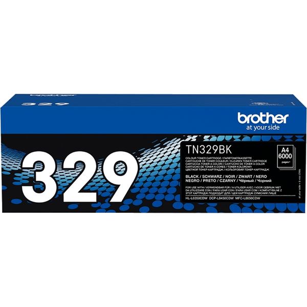 BROTHER TN-329BK cartouche de toner noir très haute capacité 6.000 pages pack de 1 — Toners & tambours, original