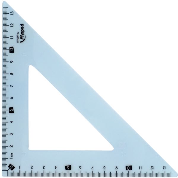 Equerre 45° 21 cm incassable STUDY — PETIT MATERIEL BUREAU ET ECOLE