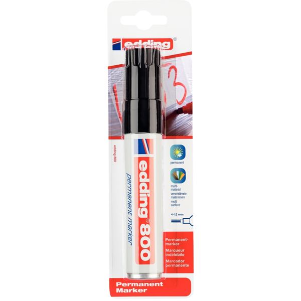 Blister de 1 marqueur permanent E800 noir, N.C — ECRIRE ET CORRIGER