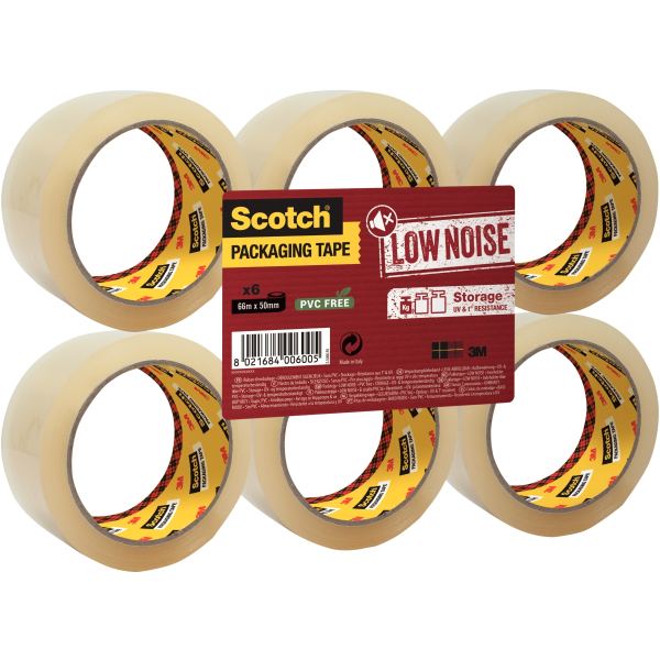 Rouleau adhésif en polypropylène acrylique transparent 66 mx5, Scotch — COURRIER ET EXPEDITION