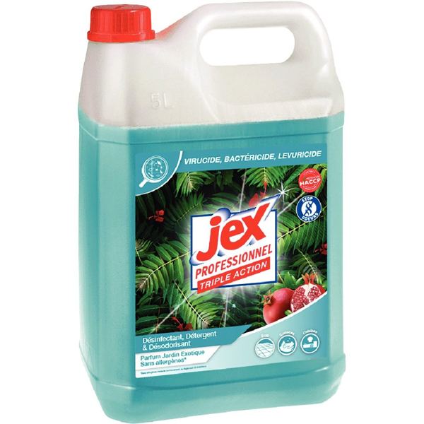 Bidon 5L nettoyant désinfectant jardin exotique, JEX PROFESSIONNEL — SERVICES GENERAUX